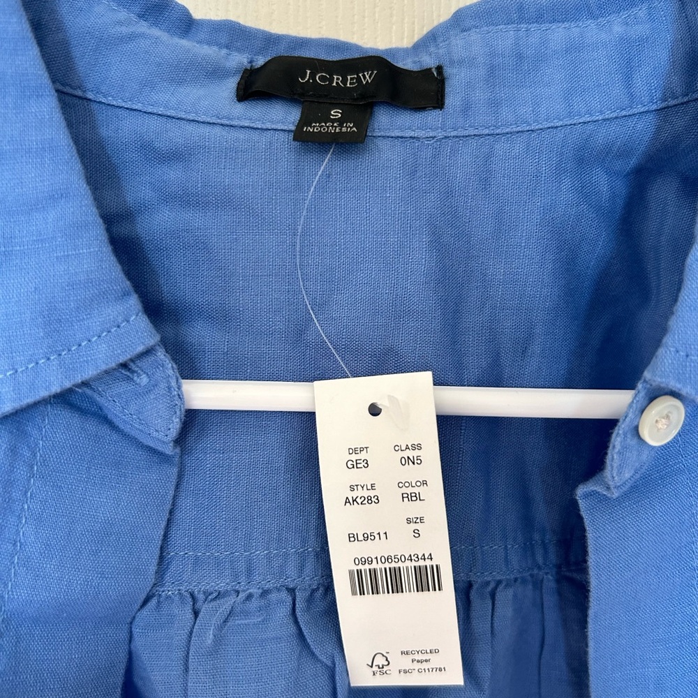 J. Crew Women’s Classic Blue Shirt Jacket - Picture 2 of 2